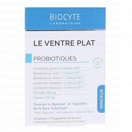 BIOCYTE Ventre plat Probiotiques x60 gélules