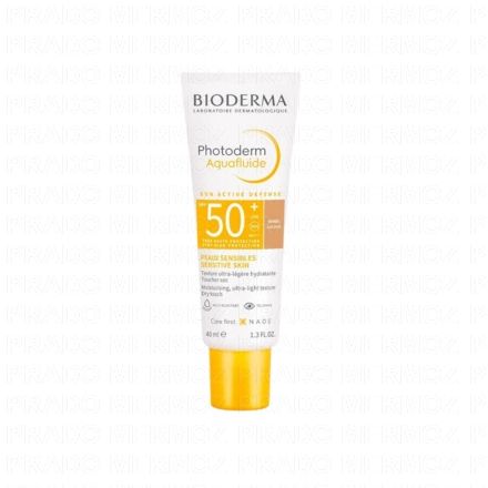 BIODERMA Photoderm - Aquafluide Crème solaire peau sensible SPF50+ teinte dorée 40ml