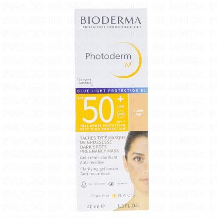 BIODERMA Photoderm M - Gel-Crème Clarifiant Teinte Claire SPF50+ 40ml