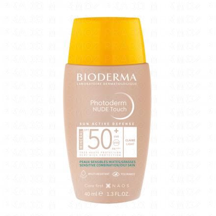 BIODERMA Photoderm nude touch SPF50+ flacon 40ml (teinte claire)