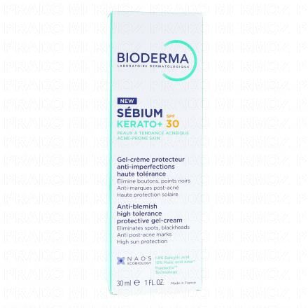 BIODERMA Sébium Kerato+ SPF30 - Gel-Crème protecteur anti-imperfections 30ml