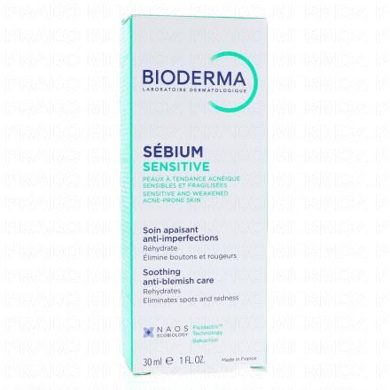 BIODERMA Sébium Sensitive - Soin apaisant anti-imperfections 30ml