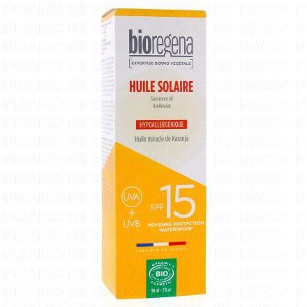 BIOREGENA huile solaire SPF15 bio tube 90 ml