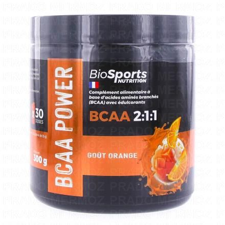 BIOSPORTS NUTRITION BCAA 2:1:1 Goût Orange 300g