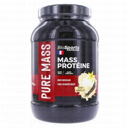 BIOSPORTS NUTRITION Mass Protéine Goût Vanille 750g