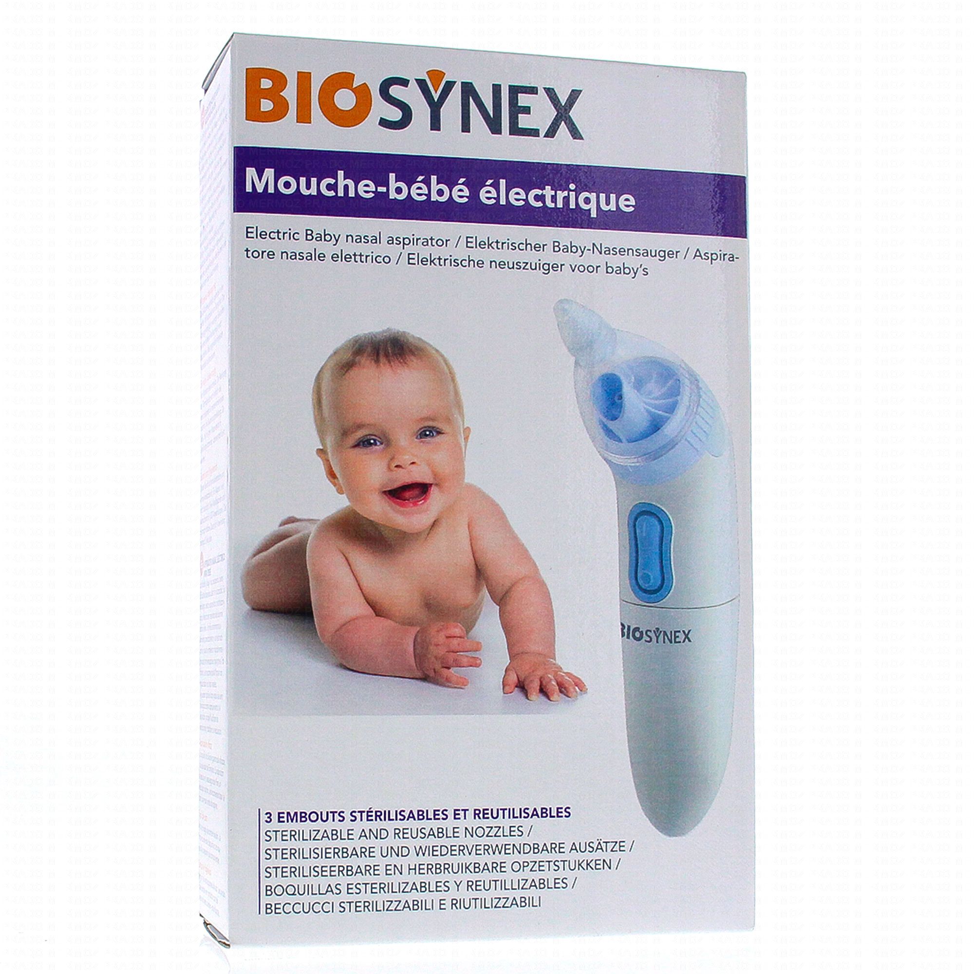 BIOSYNEX Mouche bébé électrique 3 embouts - Parapharmacie Prado Mermoz