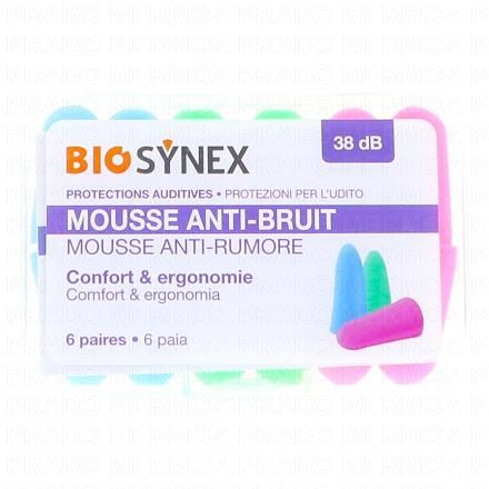 BIOSYNEX Protection auditive en mousse x6 paires