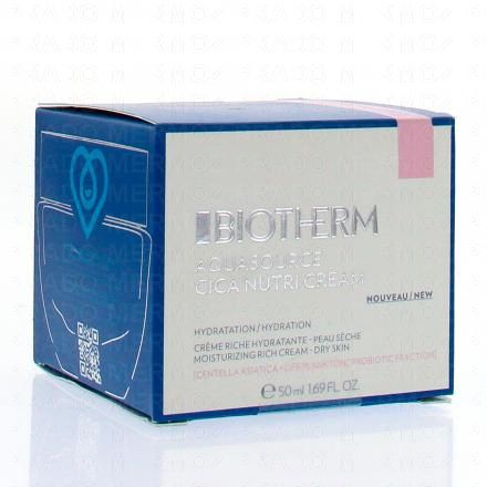 BIOTHERM Aquasource Cica Nutri Cream - Crème riche hydratante (pot 50ml)