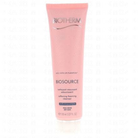 BIOTHERM Biosource nettoyant moussant adoucissante peau sèche tube 150 ml