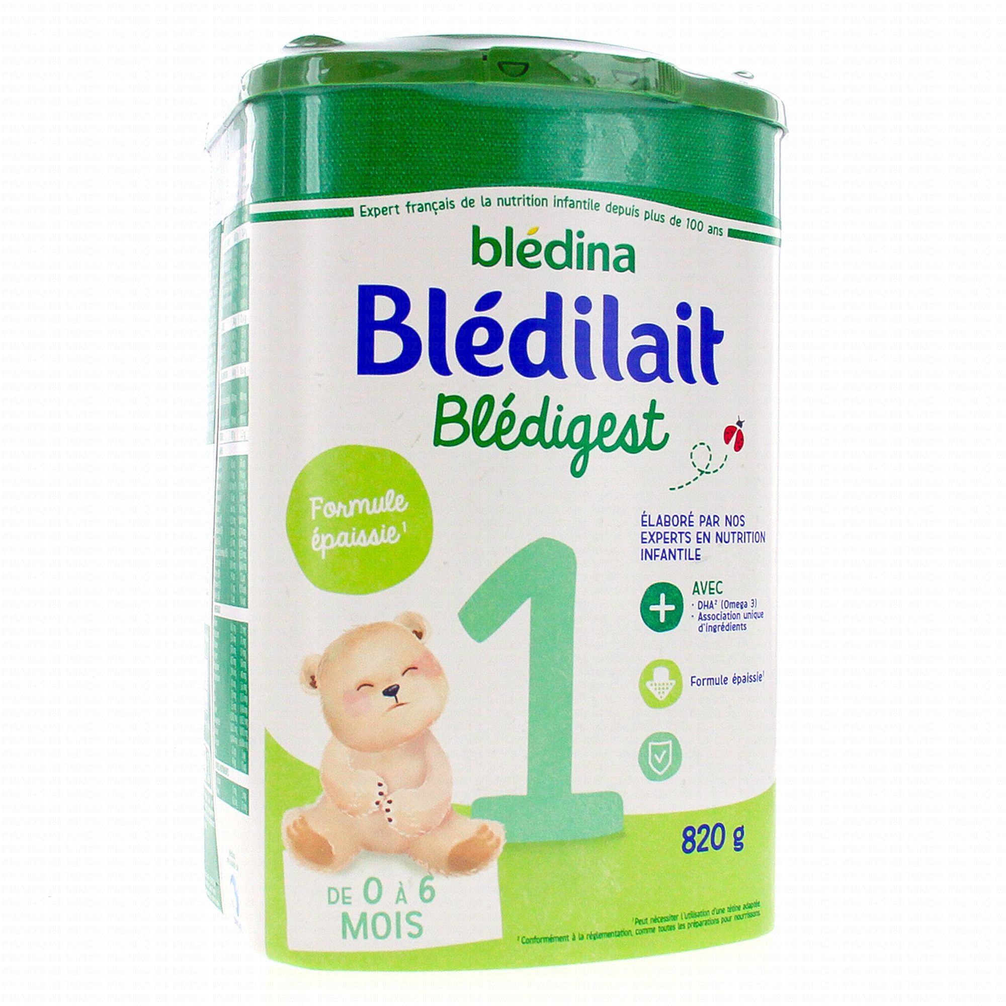 Lait bébé en poudre 1er âge 0-6 mois Blédigest Blédina - 820g