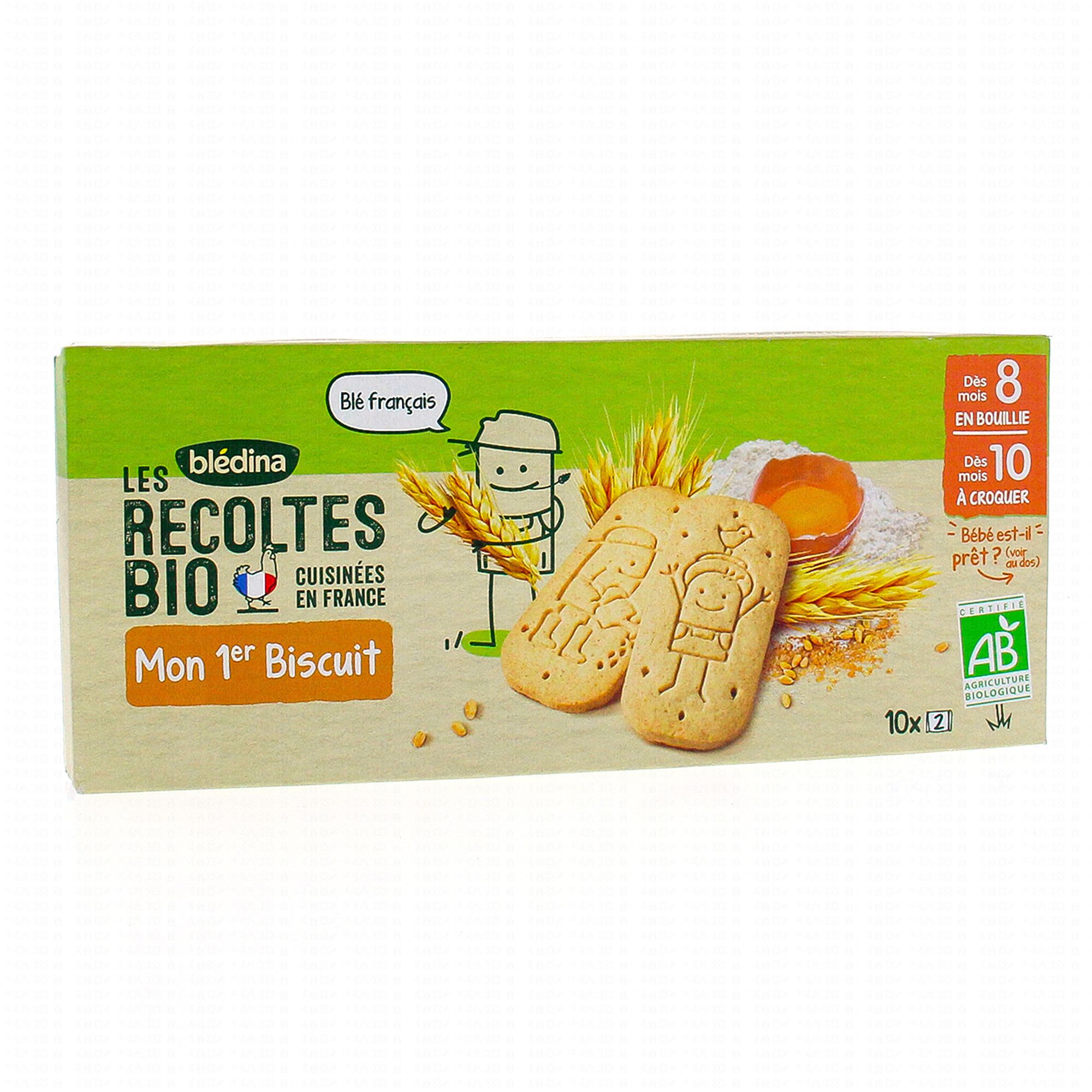 Biscuits bébé dès 8-10 mois Les Récoltes Bio BLEDINA : le paquet de 10  sachets à Prix Carrefour