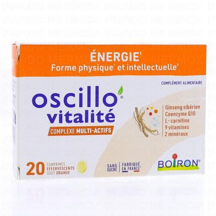 BOIRON Oscillo Vitalité x20 comprimés effervescents gout orange