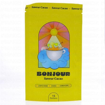 BONJOUR Boisson aux champignons adaptog&egrave;nes Saveur Cacao (90g - 15 doses)