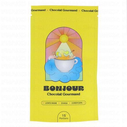 BONJOUR Boisson aux champignons adaptogènes Saveur Chocolat gourmand (90g - 15 doses)