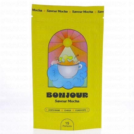 BONJOUR Boisson aux champignons adaptog&egrave;nes Saveur Originale (Mocha) (90g - 15 doses)