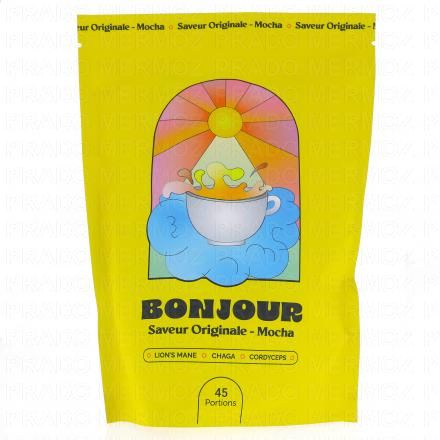 BONJOUR Boisson aux champignons adaptogènes Saveur Originale (Mocha) (270g - 45 doses)