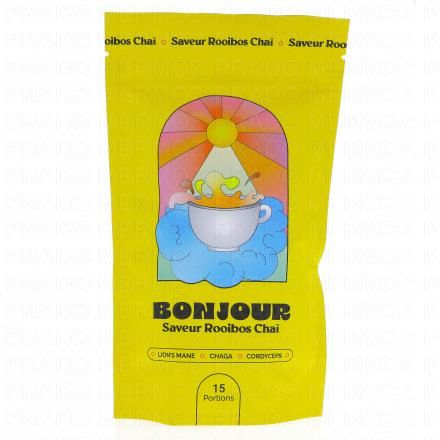 BONJOUR Boisson aux champignons adaptogènes Saveur Rooibos Chaï 90g - 15 doses