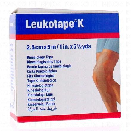 LEUKOPLAST Leukotape k - Bande taping de kin&eacute;ologie 5cm x 5m