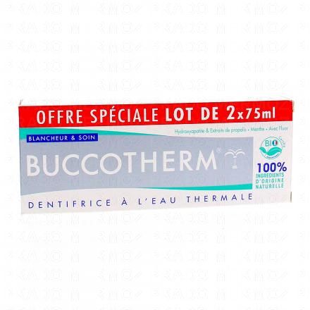 BUCCOTHERM Dentifrice blancheur bio (2*75ml)