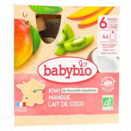 Fruits - Gourdes Kiwi Mangue Lait de Coco bio 4x90g dès 6mois 3