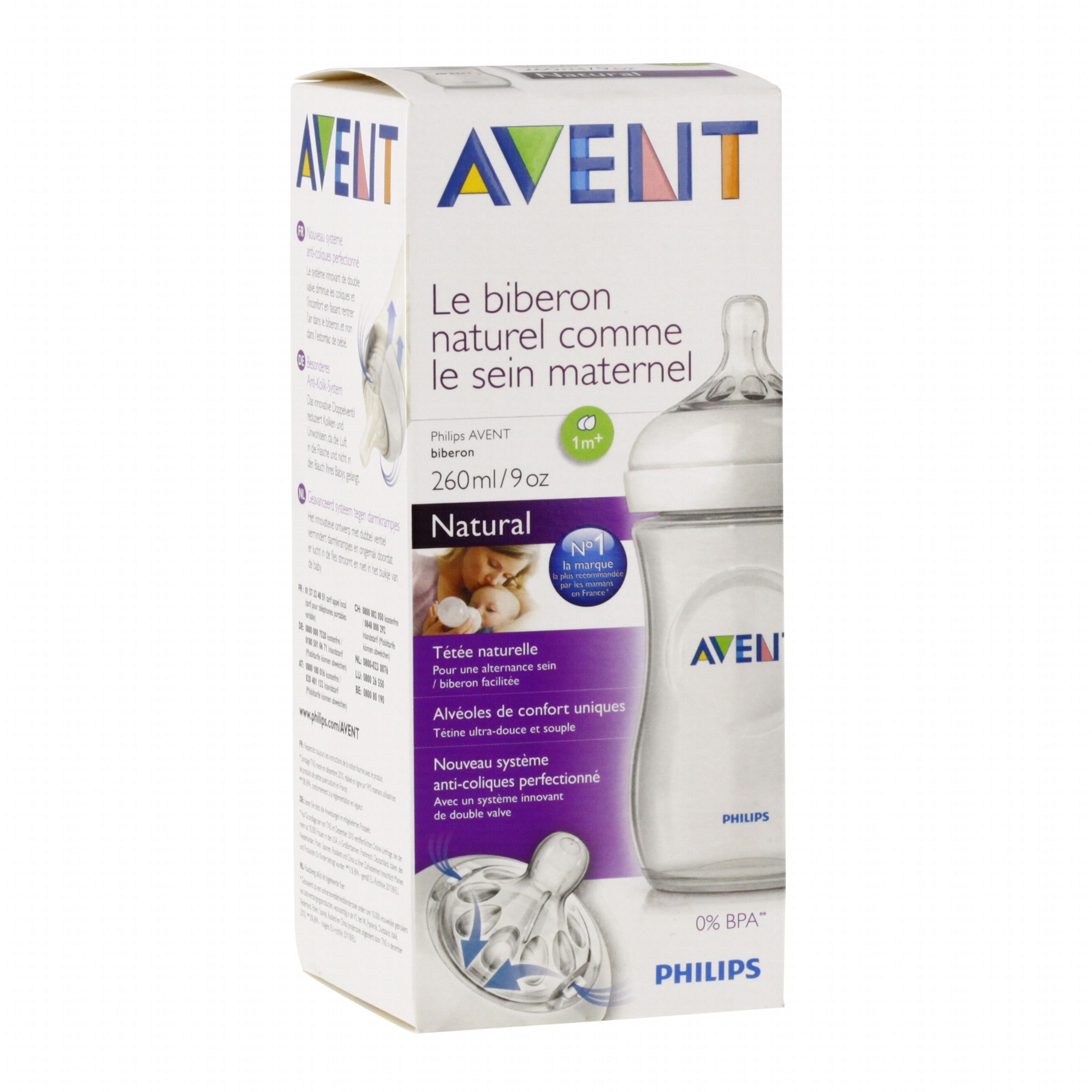 Philips avent biberon natural transparente 330 ml