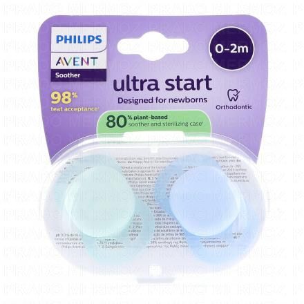 AVENT Ultra Start 0-2mois lot de 2 (verte / bleue unies)