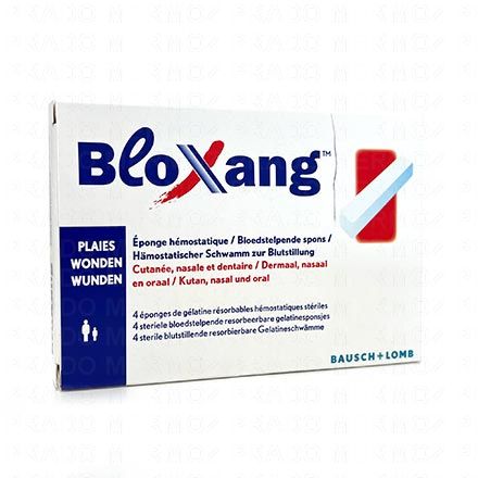 BLOXANG - Eponge de gélatine stérile hémostatique x4 BAUSCH & LOMB