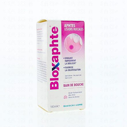 Bloxaphte bain de bouche contre les aphtes flacon 100ml