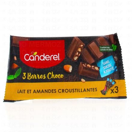 CANDEREL Barres choco 27gr X3