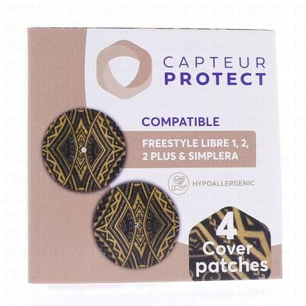 CAPTEUR PROTECT Patchs pour Capteur de Glyc&eacute;mie Freestyle Libre x4 (tatoo)