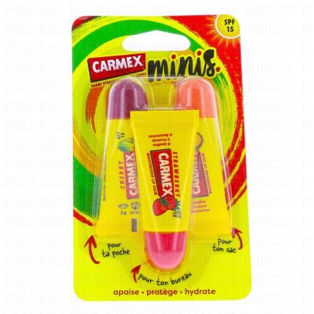 CARMEX Baume lèvres mini lot de 3