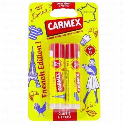 CARMEX Baumes à lèvres - hydratant SPF15 lot de 2