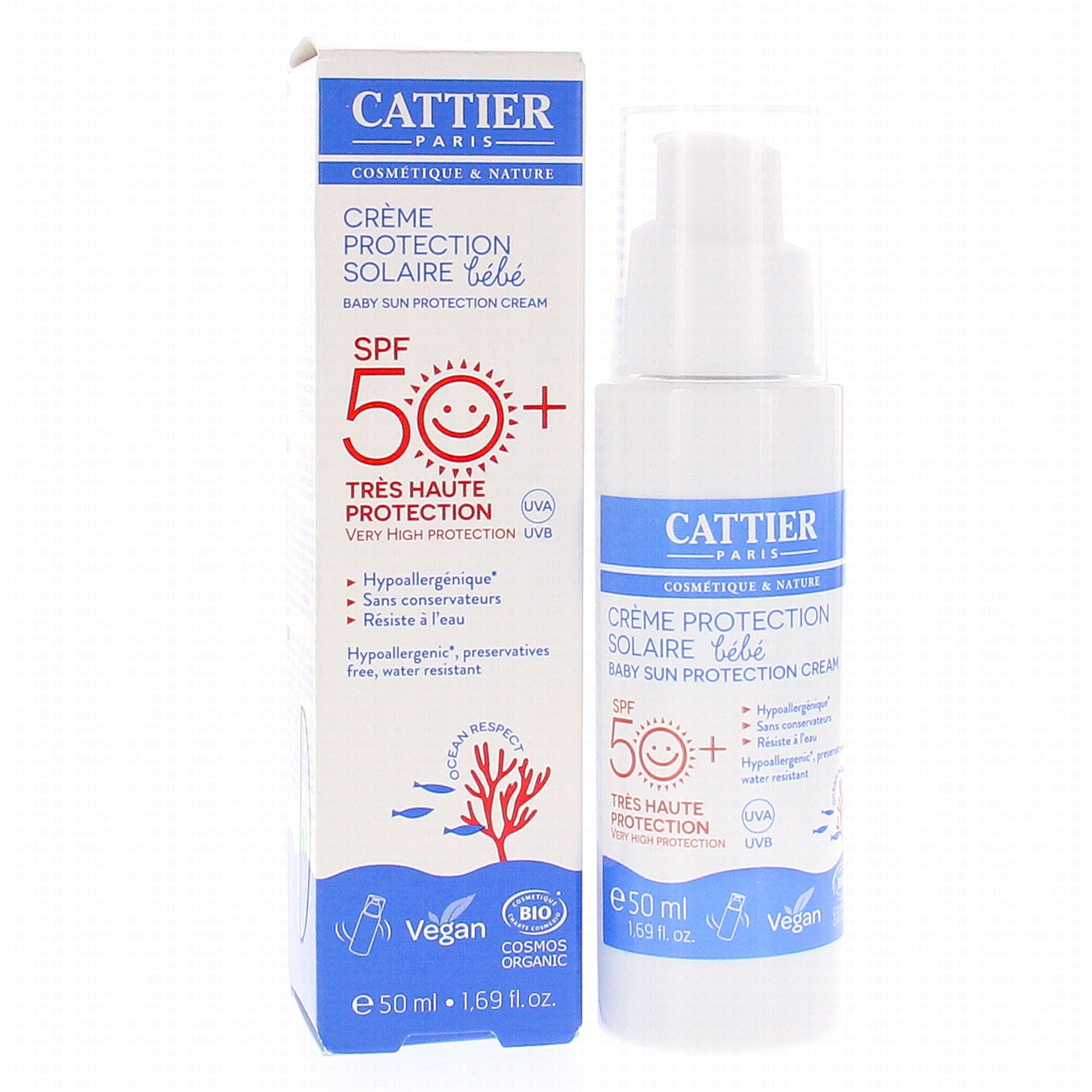 Cattier Bebe Creme Protectrice Solaire Spf50 Flacon 50ml Parapharmacie En Ligne Prado Mermoz
