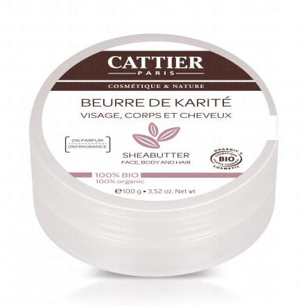 CATTIER Beurre de karité 100% bio pot 100g
