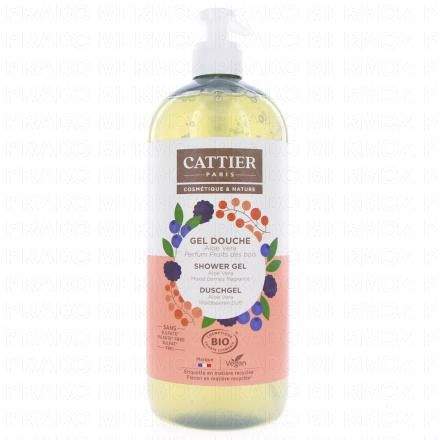 CATTIER Gel Douche à l'Aloe Vera Parfum Fruits des Bois 1L