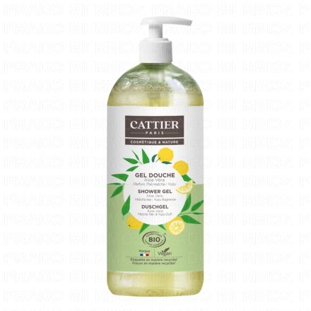 CATTIER Gel douche Thé matcha-yuzu Flacon 1L
