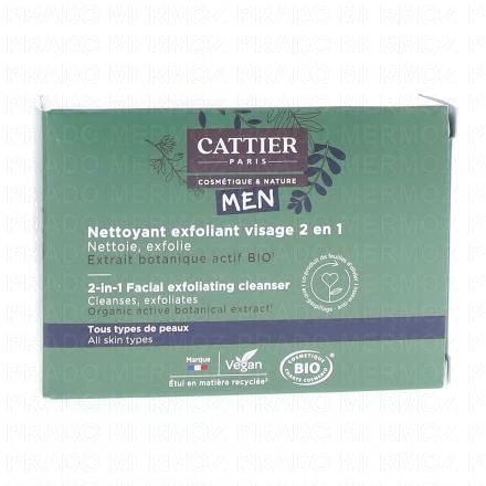 CATTIER Homme - Nettoyant exfoliant visage 3en1 bio 85g
