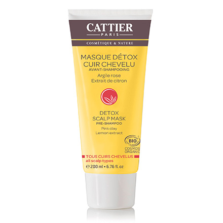 CATTIER Masque détox cuir chevelu avant-shampooing bio tube 200ml