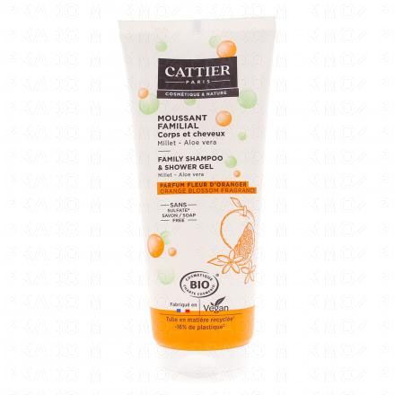 Moussant familial fleur d'oranger corps et cheveux bio flacon 200ml