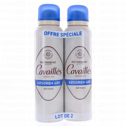 CAVAILLES Anti-transpirant Absorb+ 48h 150ml (lot de 2)