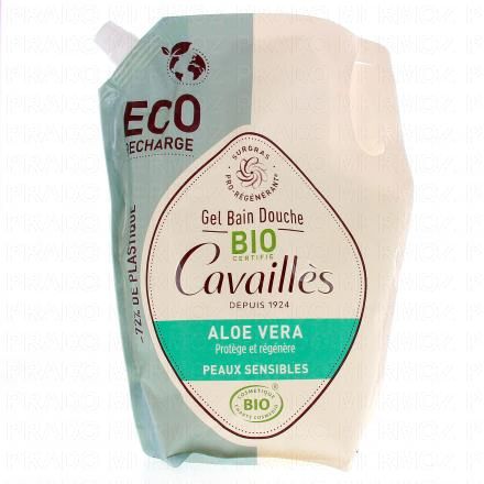 CAVAILLES Gel bain douche aloe vera bio eco-recharge 1l