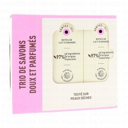 CAVAILLES Savon Surgras Solide Amande Lactée (3x200g)