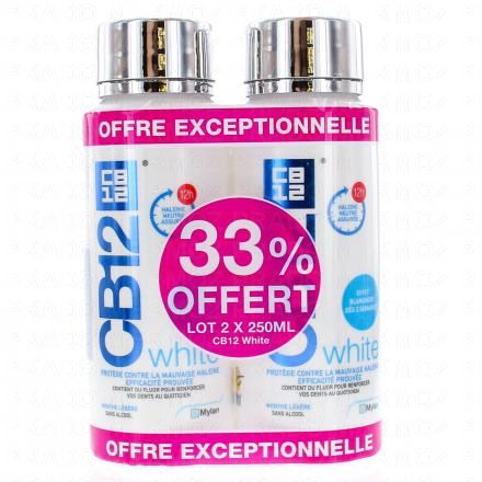 CB12 White complexe buccal goût menthe légère flacon 250 ml (lot de 2)