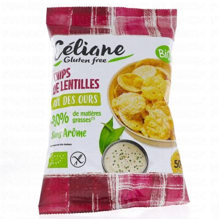 CELIANE Chips de Lentilles Ail des Ours 50g