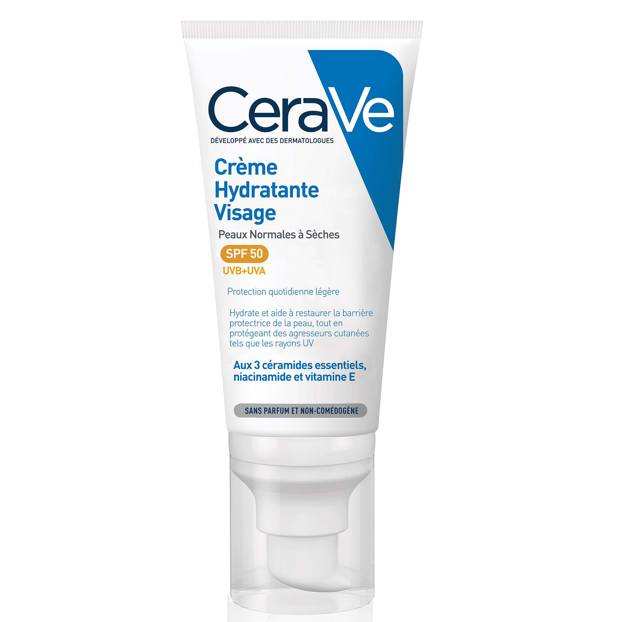 CERAVE Crème Hydratante Visage SPF 50 52 ml - Parapharmacie Prado Mermoz