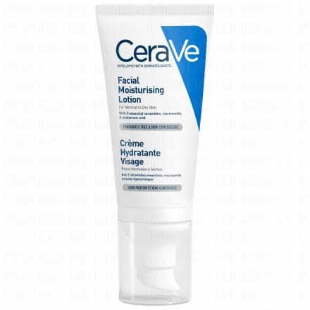 CERAVE Crème hydratant visage peaux normales à sèches tube 52ml