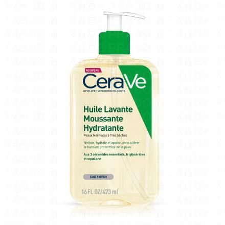 CERAVE Huile lavante moussante hydratante (flacon 473ml)