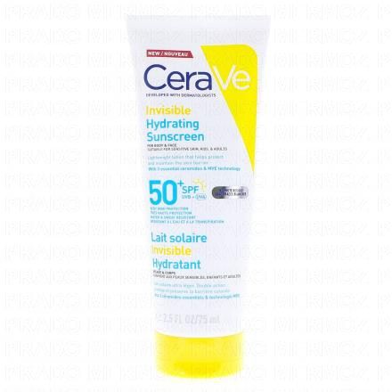 CERAVE Lait Solaire Invisible Hydratant SPF50+ (75ml)