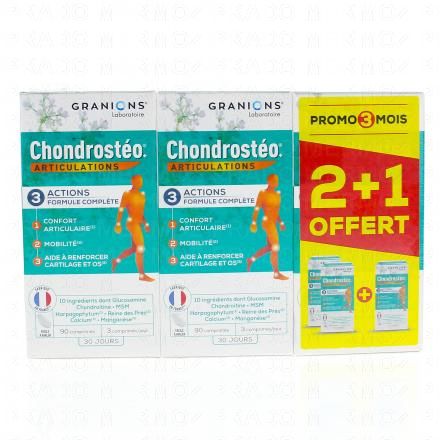 GRANIONS Chondrosteo+ Articulations (lot de 3 boîtes de 90 comprimés)
