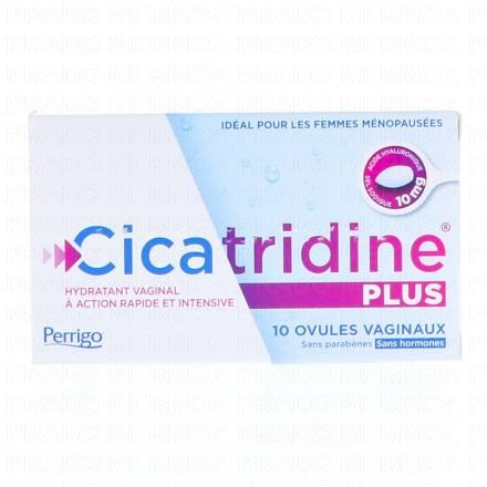 CICATRIDINE Plus Ovules Vaginaux Hydratant Action Rapide x10